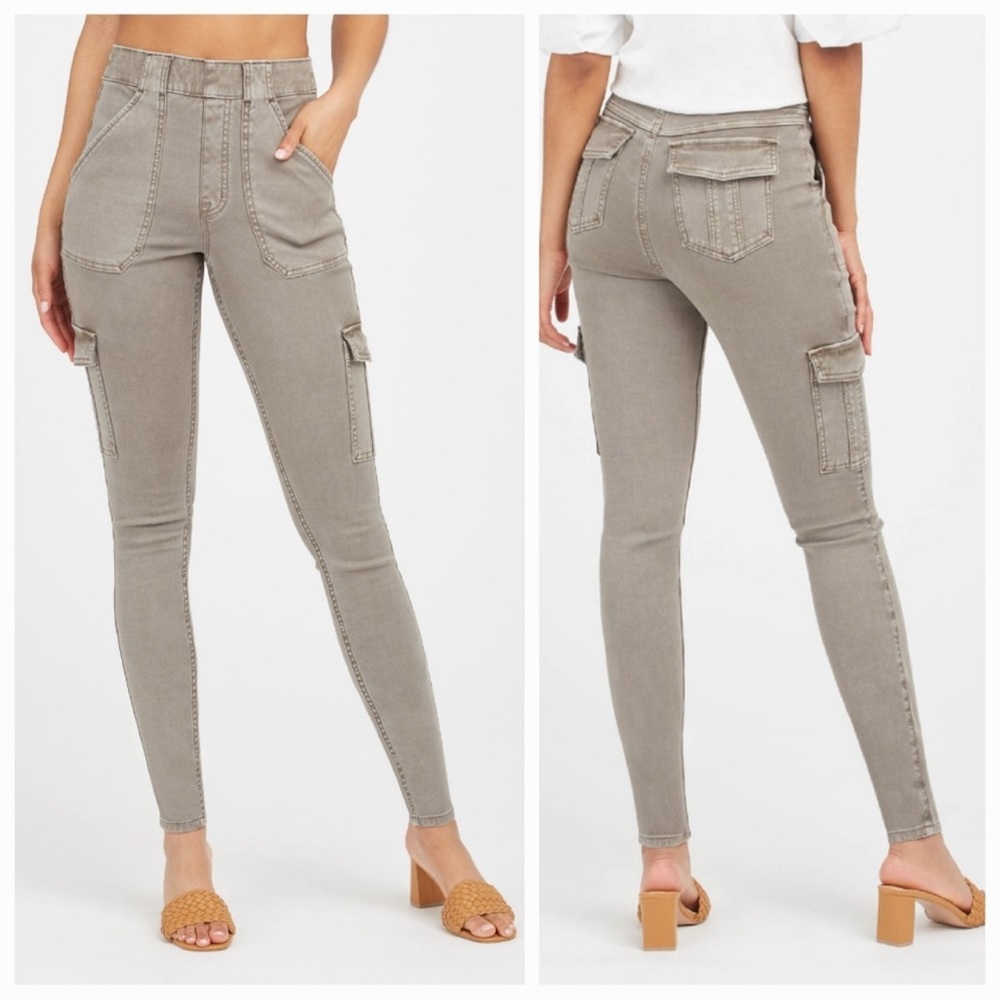 Spanx Sage Stretch Twill Ankle Cargo Pant Size Medium